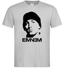 Мужская футболка Eminem face, колір - сірий, розмір - S
