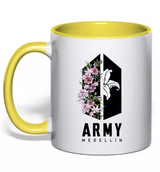 Чашка с цветной ручкой Army Medellin Солнечно желтый фото