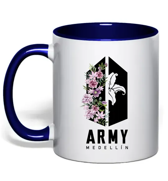 Чашка с цветной ручкой Army Medellin Глубокий темно-синий фото