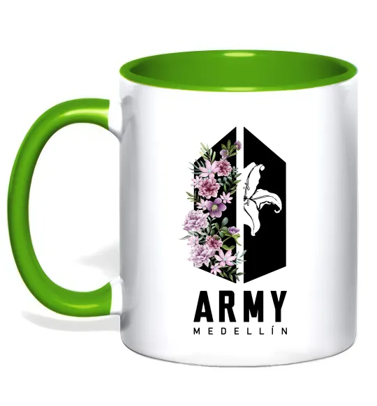 Чашка з кольоровою ручкою Army Medellin Лаймовий фото