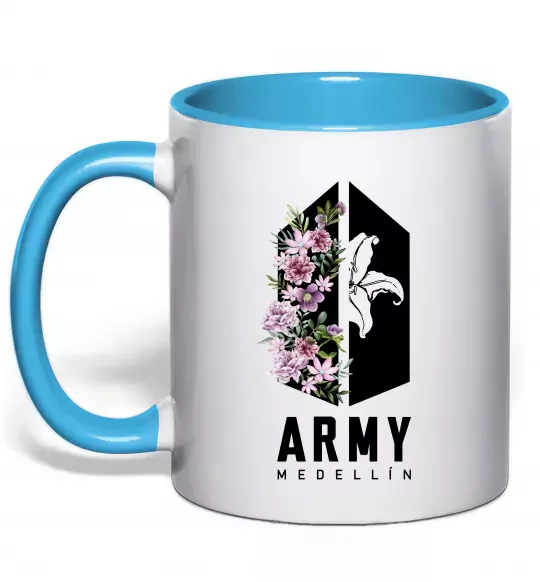 Чашка с цветной ручкой Army Medellin Голубой фото