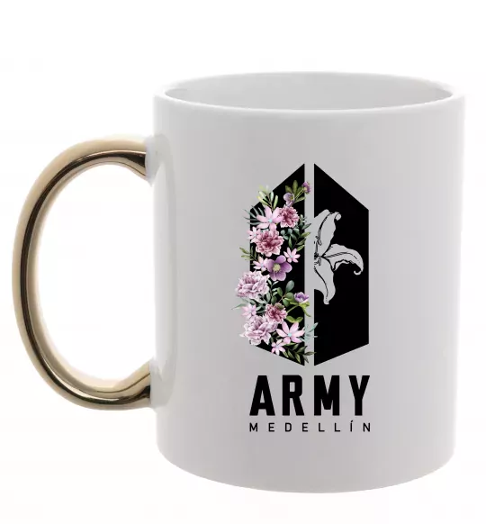 Чашка с цветной ручкой Army Medellin Золото фото