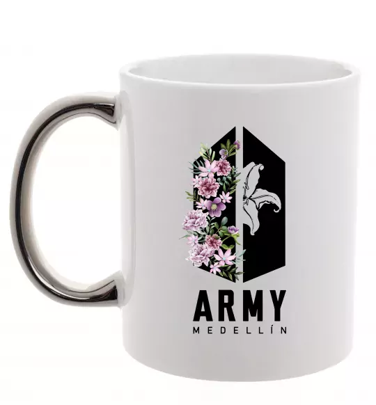 Чашка с цветной ручкой Army Medellin Серебро фото