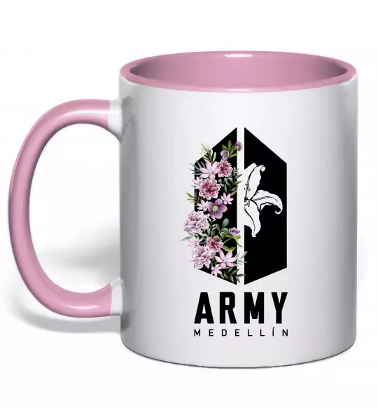 Чашка с цветной ручкой Army Medellin Нежно розовый фото