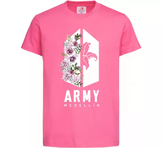 Дитяча футболка Army Medellin Яскраво-рожевий фото