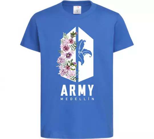Дитяча футболка Army Medellin Яскраво-синій фото