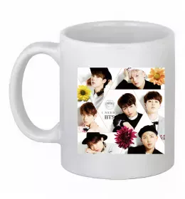 Чашка керамическая BTS photos Белый фото