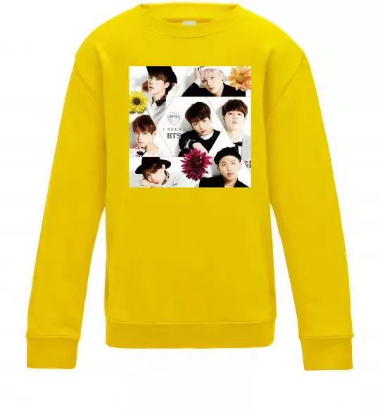 Дитячий світшот BTS photos Сонячно жовтий фото