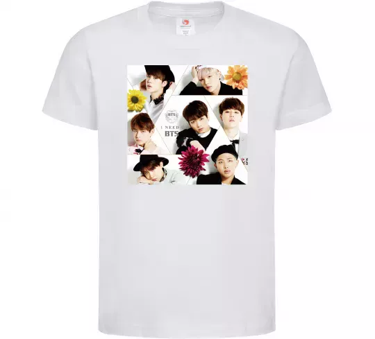 Дитяча футболка BTS photos Білий фото