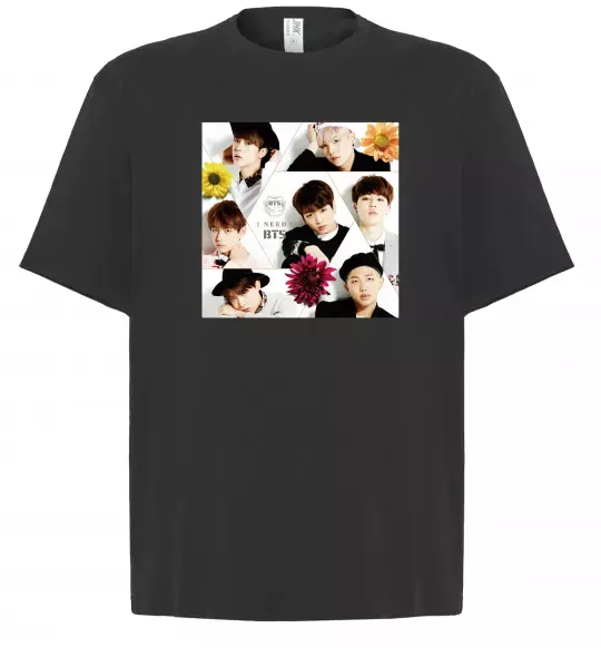 Футболка Оверсайз BTS photos Черный фото