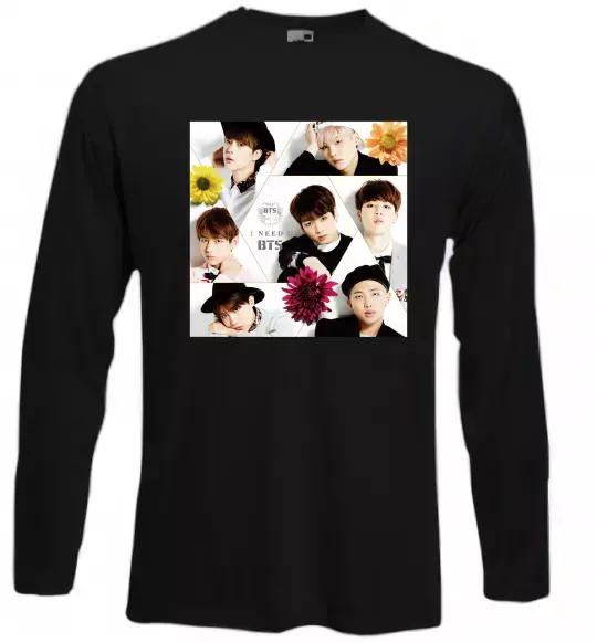 Лонгслів BTS photos Чорний фото