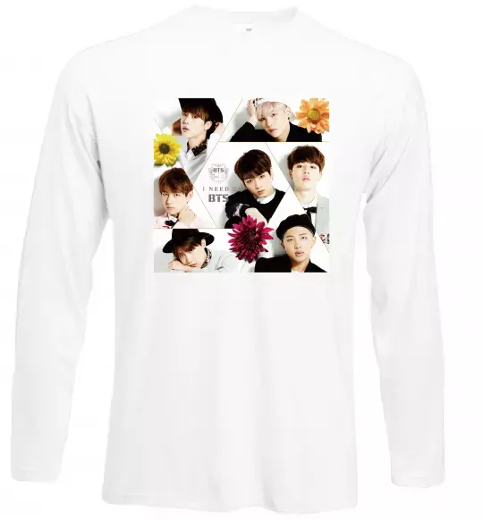Лонгслів BTS photos Білий фото