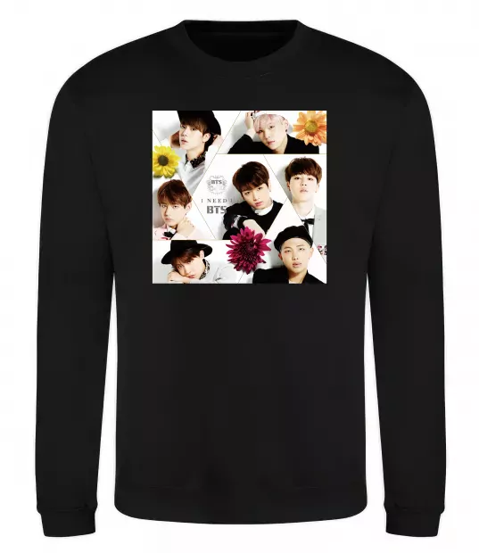 Свитшот BTS photos Черный фото