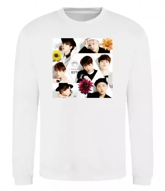 Свитшот BTS photos Белый фото