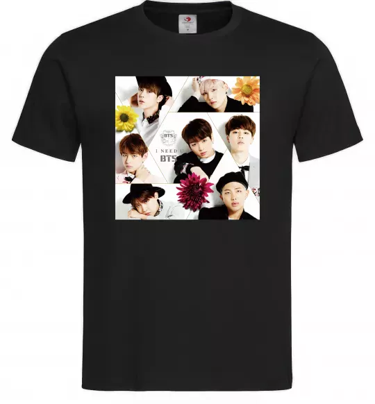 Мужская футболка BTS photos Черный фото