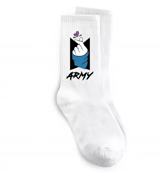Носки BTS army heart Белый фото