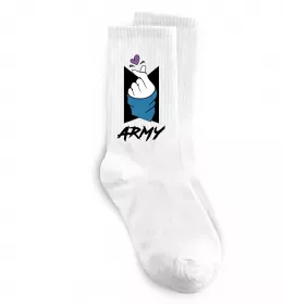 Носки BTS army heart Белый фото
