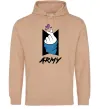 Мужская толстовка (худи) BTS army heart Песочный фото