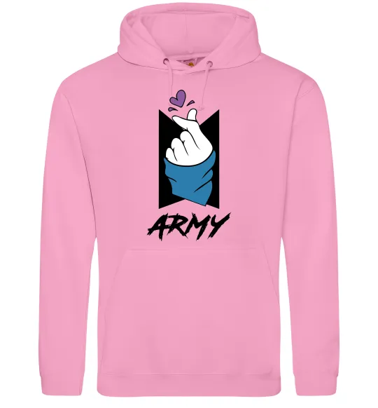 Жіноча толстовка (худі) BTS army heart Рожевий фото