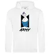 Женская толстовка (худи) BTS army heart Белый фото