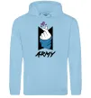 Жіноча толстовка (худі) BTS army heart Блакитний фото