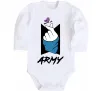 Детский боди BTS army heart Белый фото