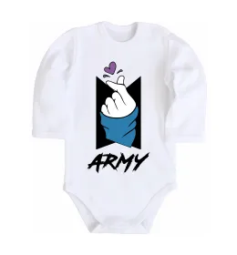 Детский боди BTS army heart Белый фото