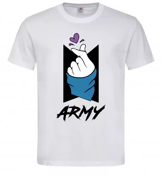 Чоловіча футболка BTS army heart Білий фото