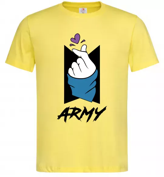 Чоловіча футболка BTS army heart Лимонний фото
