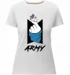 Женская премиум футболка BTS army heart Белый фото