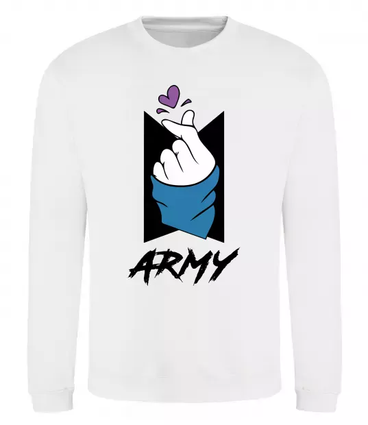 Свитшот BTS army heart Белый фото