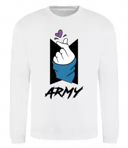 Свитшот BTS army heart Белый фото
