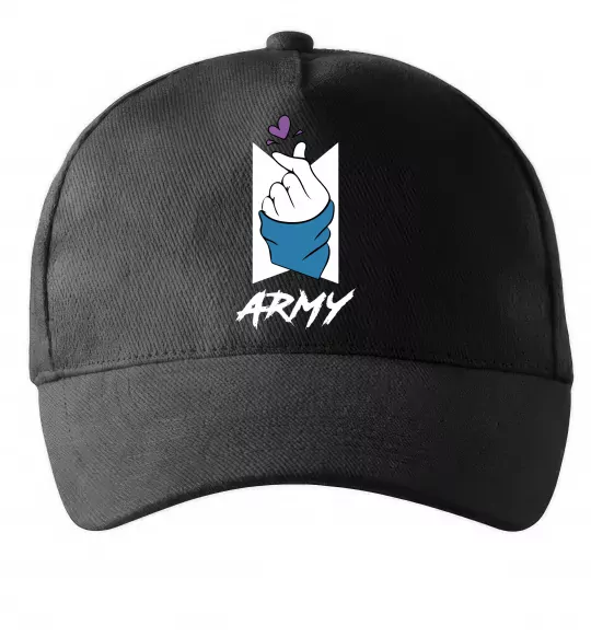 Кепка BTS army heart Черный фото