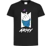 Дитяча футболка BTS army heart Чорний фото