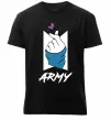 Чоловіча преміум футболка BTS army heart Чорний фото