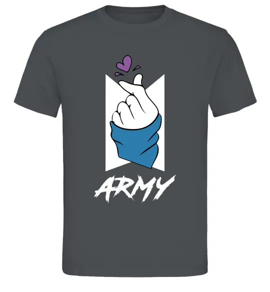 Чоловіча футболка BTS army heart Графіт фото