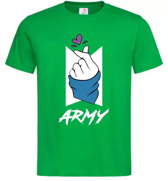Чоловіча футболка BTS army heart Зелений фото