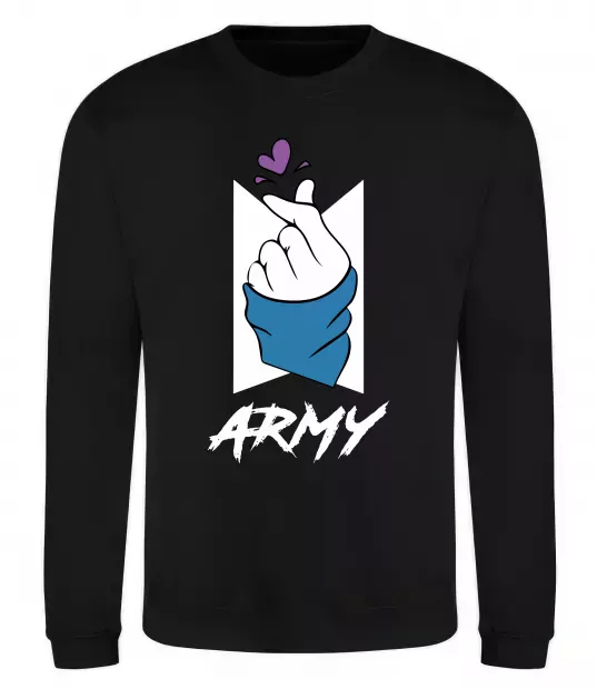 Свитшот BTS army heart Черный фото