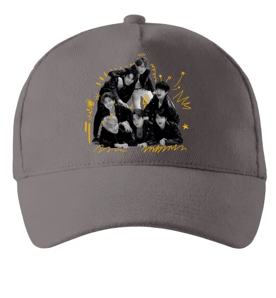 Кепка BTS фото домальоване Серый фото