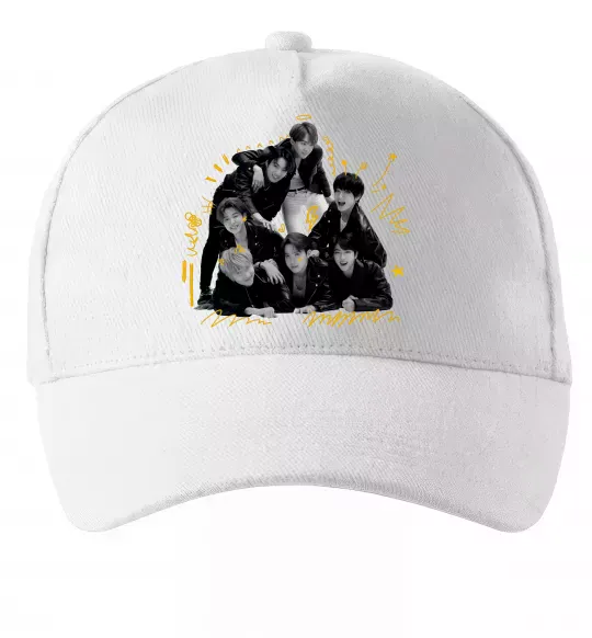 Кепка BTS фото домальоване Білий фото