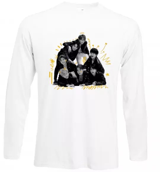 Лонгслив BTS фото домальоване Белый фото
