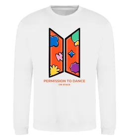 Свитшот Permission to dance on stage Белый фото