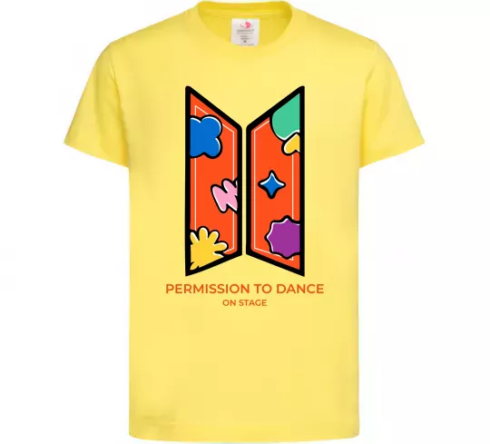 Дитяча футболка Permission to dance on stage Лимонний фото