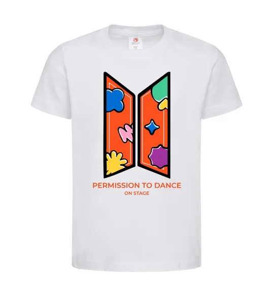 Детская футболка Permission to dance on stage Белый фото