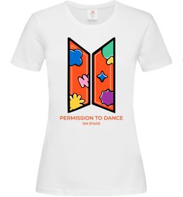 Женская футболка Permission to dance on stage