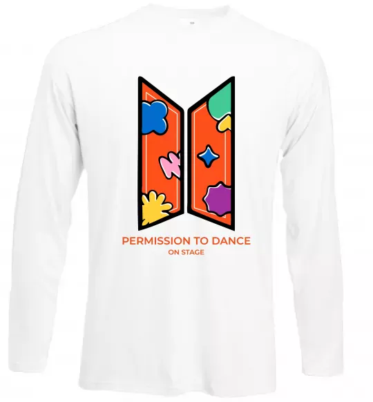 Лонгслив Permission to dance on stage Белый фото