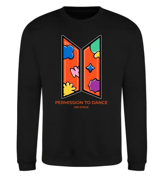 Свитшот Permission to dance on stage Черный фото