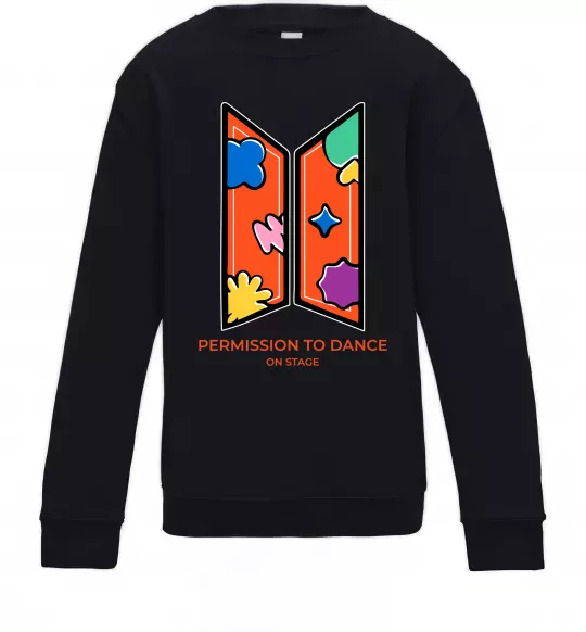 Дитячий світшот Permission to dance on stage Чорний фото