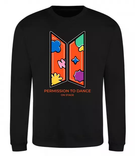 Свитшот Permission to dance on stage Черный фото