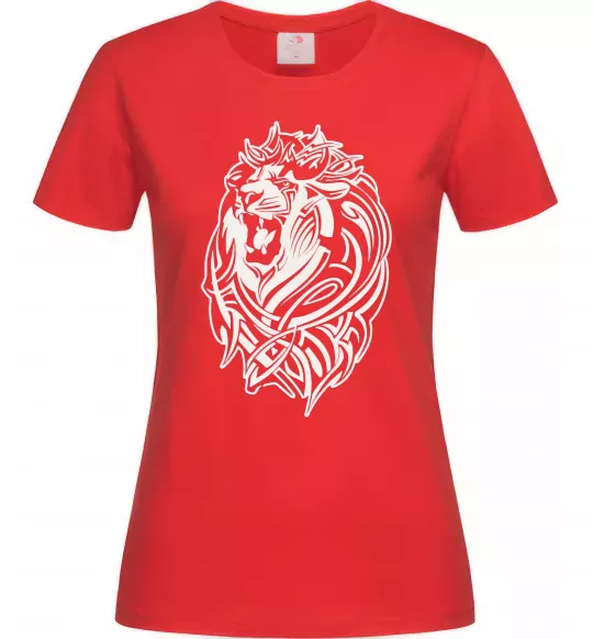 Женская футболка Lion wh, колір - червоний, розмір - XS Красный фото